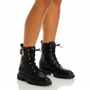 Stuart Weitzman Ultra Lug Sole Buckle Combat Boots - NWT